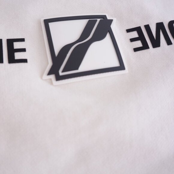 We11Done Logo-Print Mirror Hoodie Ivory Streetwear Sweatshirt XS - Picture 10 of 15